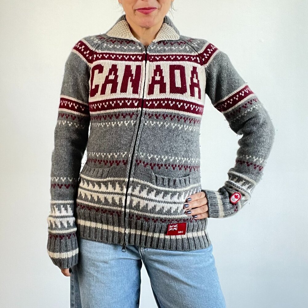 Gray Canada Women's Cardigan Sweater